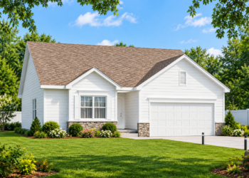 1603 Sq Ft Traditional House Plan with 3 Bedrooms, 2 Bathrooms, and a 2-Car Garage