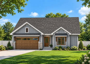 1,642 Sq. Ft. Modern Farmhouse Plan with 3 Bedrooms and 2.5 Bathrooms