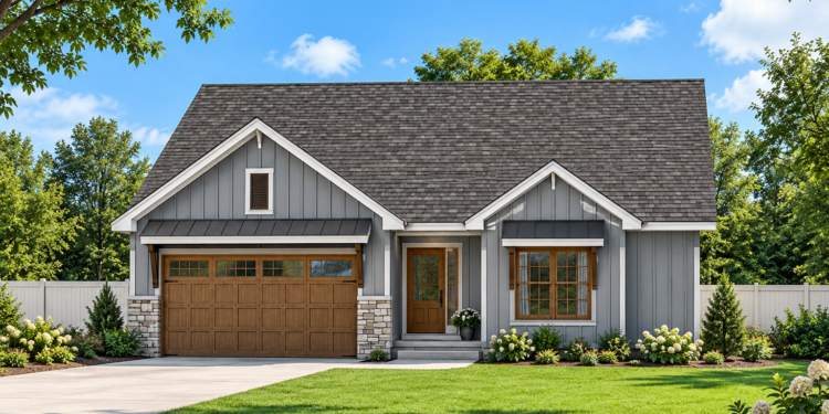 1,642 Sq. Ft. Modern Farmhouse Plan with 3 Bedrooms and 2.5 Bathrooms