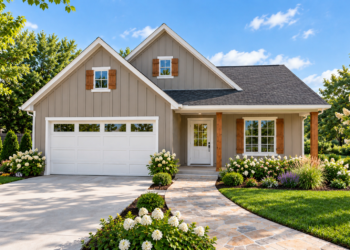 1,376 Sq. Ft. Modern Farmhouse Plan with 3–4 Bedrooms and 2 Bathrooms