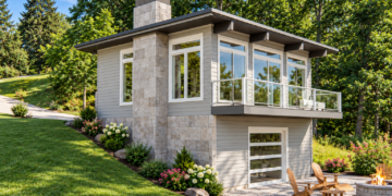 609-Square-Foot One-Bedroom Vacation Getaway House Plan with 1 Bathroom