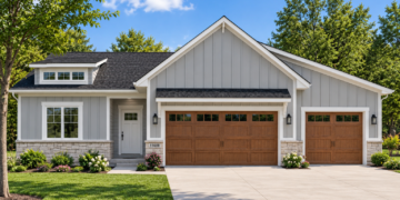 1495 Sq Ft Modern Farmhouse Plan with 3 Bedrooms, 2 Bathrooms, and a 3-Car Garage