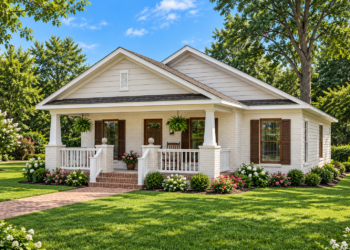 1256 Sq Ft Craftsman House Plan with 3 Bedrooms, 2 Bathrooms, and a 2-Car Garage
