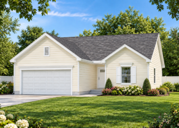 1176 Sq Ft Ranch House Plan with 3 Bedrooms, 2 Bathrooms, and a 2-Car Garage