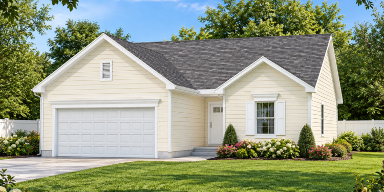 1176 Sq Ft Ranch House Plan with 3 Bedrooms, 2 Bathrooms, and a 2-Car Garage