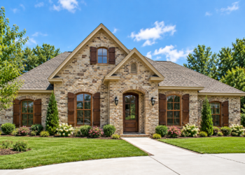 1715 Sq Ft European House Plan with 3 Bedrooms, 2 Bathrooms, and a Side-Entry 2-Car Garage
