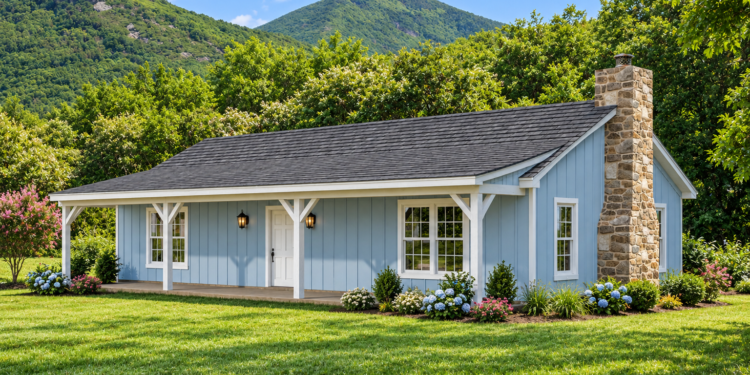 1200-Square-Foot Country House Plan with 2 Bedrooms and a Spacious Vaulted Great Room