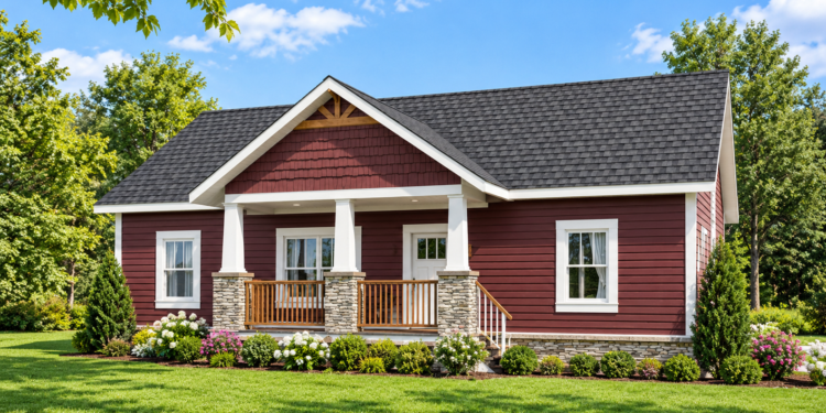 1311 Sq Ft Ranch House Plan with 3 Bedrooms, 2 Bathrooms, and Front and Rear Porches