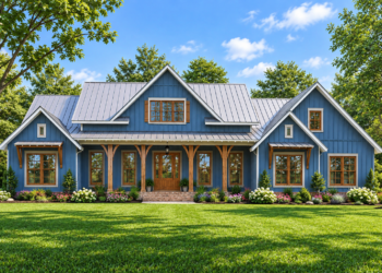 2,553 Sq. Ft. Modern Farmhouse Plan with 3 Bedrooms and 2.5 Bathrooms