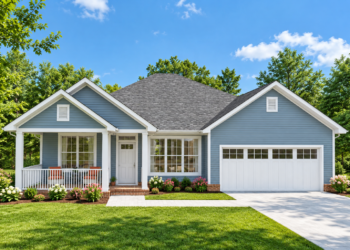 1748 Sq Ft Cottage House Plan with 3 Bedrooms, 2 Bathrooms, and a 2-Car Garage