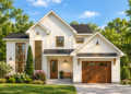 1583 Sq Ft Modern Farmhouse Plan with 3 Bedrooms, 1.5 Bathrooms, and a 1-Car Garage