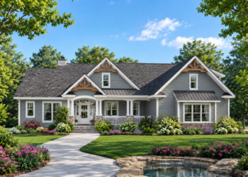 1729 Sq Ft Craftsman House Plan with 3 Bedrooms, 2 Bathrooms, and a Bonus Room