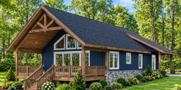 1440-Square-Foot Mountain House Plan with 2 Bedrooms, 1.5 Bathrooms, and a Vaulted Great Room