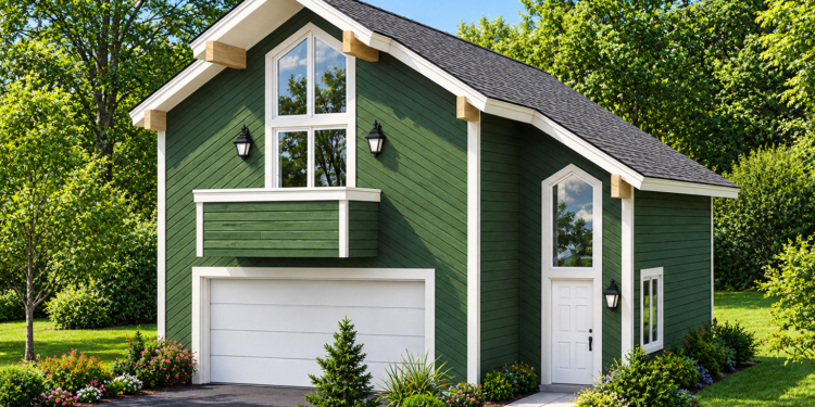 654 Sq Ft Contemporary House Plan with 1 Bedroom, 1 Bathroom, and a 2-Car Garage