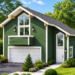 654 Sq Ft Contemporary House Plan with 1 Bedroom, 1 Bathroom, and a 2-Car Garage