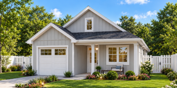 1483 Sq Ft Modern Farmhouse Plan with 3 Bedrooms, 2 Bathrooms, and a 1-Car Garage