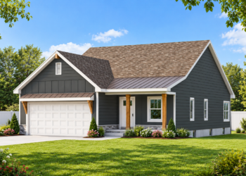 1617 Sq Ft Traditional House Plan with 3 Bedrooms and 2 Bathrooms
