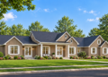 3282 Sq Ft Modern Farmhouse Plan with 4 Bedrooms, 3.5 Bathrooms, and a 3-Car Garage
