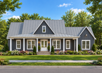 649 Sq Ft ADU House Plan with 1 Bedroom, Flex Room, and Vaulted Open Living Space