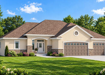 1774 Sq Ft Traditional House Plan with 2 Bedrooms, 2 Bathrooms, and a 3-Car Garage
