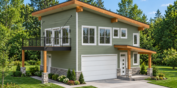 1359 Sq Ft Modern House Plan with 2 Bedrooms, 2 Bathrooms, and a 2-Car Garage