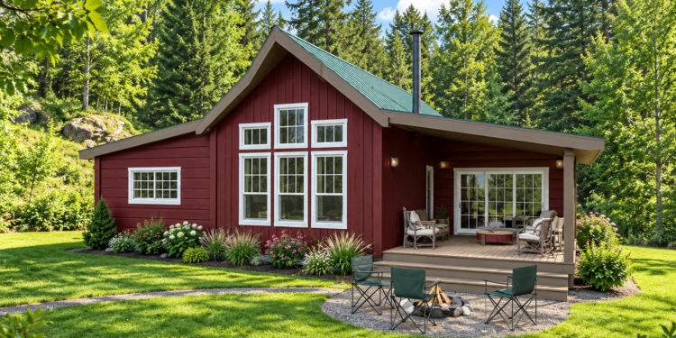 1736 Sq Ft Cabin House Plan with 2–3 Bedrooms, 2 Bathrooms, and a Loft