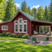 1736 Sq Ft Cabin House Plan with 2–3 Bedrooms, 2 Bathrooms, and a Loft