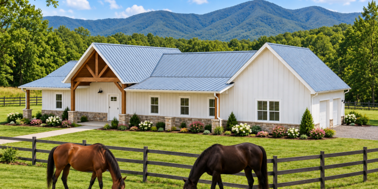 2746 Sq Ft Barndominium House Plan with 4 Bedrooms, 2.5 Bathrooms, and a 2-Car Garage