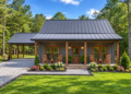 1410 Sq Ft Modern Farmhouse Plan with 3 Bedrooms, 2 Bathrooms, and a 2-Car Garage