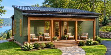 798 Sq. Ft. Modern Northwest Cabin Plan with 2 Bedrooms and 1 Bathroom