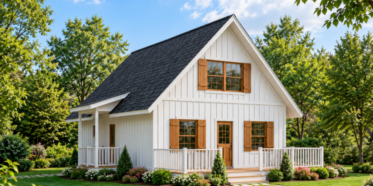 1154 Sq Ft Country House Plan with 3 Bedrooms, 1.5 Bathrooms, and a Spacious Front Porch