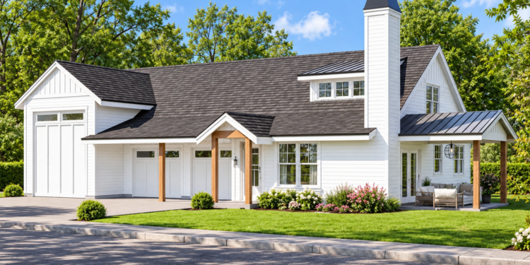 1,273-Square-Foot Modern Barndominium House Plan with RV Garage and Bonus Room
