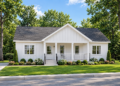 1410 Sq Ft Ranch House Plan with 3 Bedrooms, 2 Bathrooms, and a Front Porch