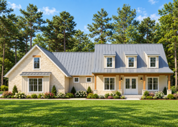 2256 Sq Ft Modern Farmhouse Plan with 3 Bedrooms, 2 Bathrooms, and a Spacious Bonus Room