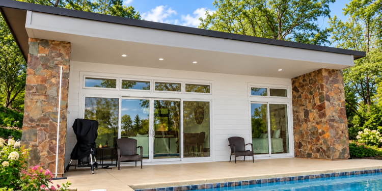 640-Square-Foot Tiny Modern House Plan with 2 Sleeping Areas and Covered Outdoor Living Spaces
