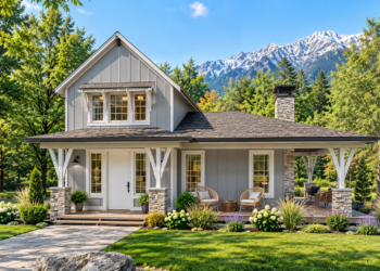 988 Sq. Ft. Modern Farmhouse Plan with 2 Bedrooms and 2 Bathrooms