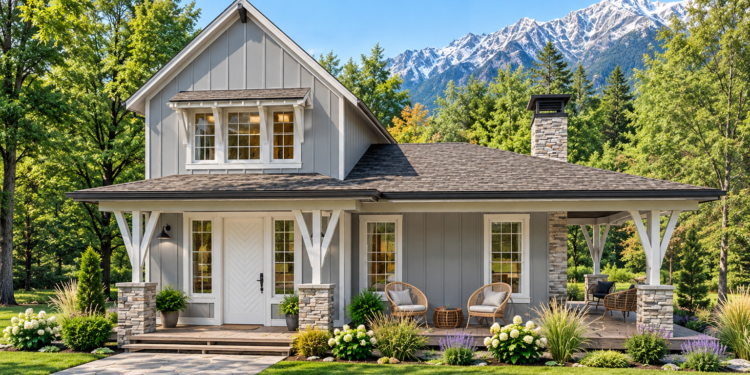 988 Sq. Ft. Modern Farmhouse Plan with 2 Bedrooms and 2 Bathrooms
