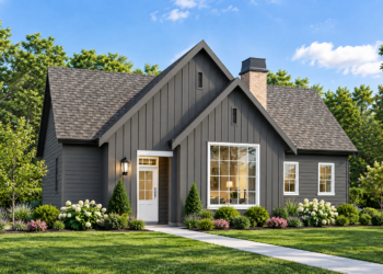 967 Sq. Ft. Cottage Plan with 2 Bedrooms and 2 Bathrooms