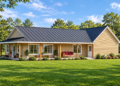 999 Sq Ft Country House Plan with 1 Bedroom, 1.5 Bathrooms, and a Wraparound Porch