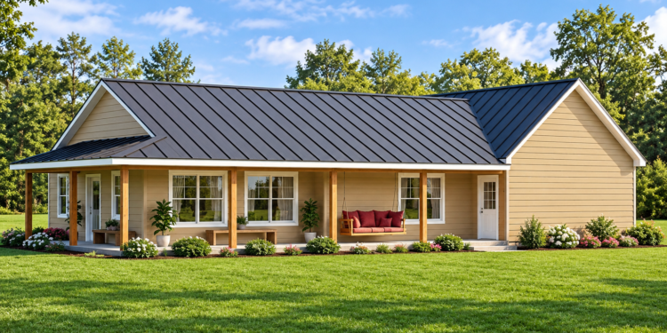 999 Sq Ft Country House Plan with 1 Bedroom, 1.5 Bathrooms, and a Wraparound Porch