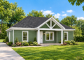 1247 Sq Ft Craftsman House Plan with 3 Bedrooms, 2 Bathrooms, and a Front Porch