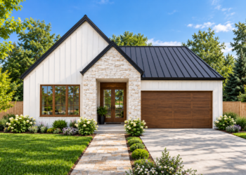 1,694 Sq. Ft. Modern Farmhouse Plan with 3 Bedrooms and 2 Bathrooms