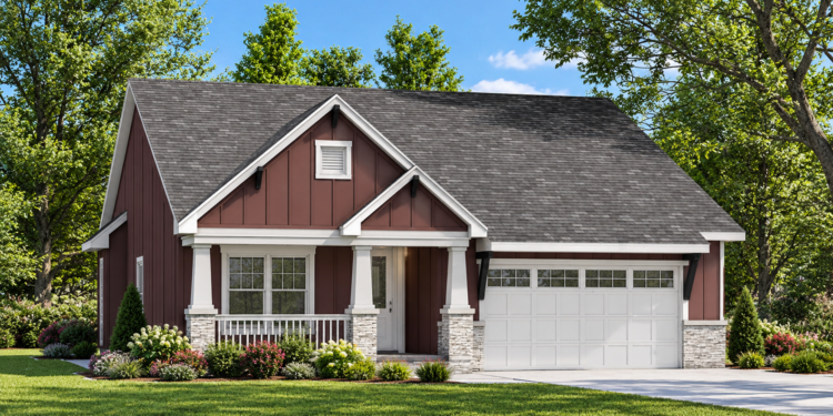1,452 Sq. Ft. Modern Farmhouse Plan with 3 Bedrooms and 2 Bathrooms