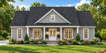 1,924 Sq. Ft. Modern Farmhouse Plan with 3 Bedrooms and 2.5 Bathrooms