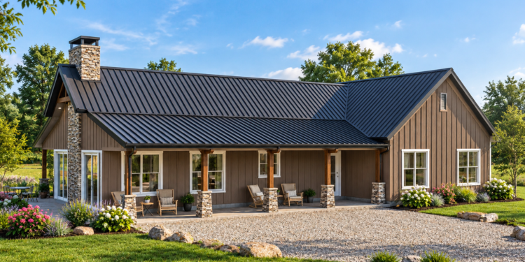 2,205 Sq. Ft. Barndominium Plan with 3 Bedrooms and 2.5 Bathrooms