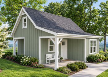 500 Sq Ft Smart-Sized One-Bedroom House Plan with Front and Rear Porches