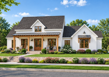 2,291 Sq. Ft. Modern Farmhouse Plan with 4 Bedrooms and 2.5 Bathrooms