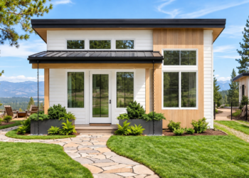 611 Sq Ft Contemporary Northwest Cabin House Plan with 1 Bedroom and a Front Porch