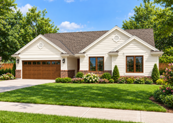 1467-Square-Foot Country House Plan with 3 Bedrooms and a 2-Car Garage