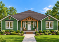 1430-Square-Foot Modern Farmhouse Plan with 2 Bedrooms, 2 Bathrooms, and Vaulted Living Spaces